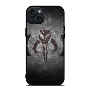 MANDALORIAN STAR WARS HEAD EMBLEM iPhone 15 Plus Case