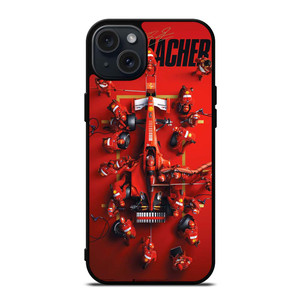 MICHAEL SCHUMACHER PIT STOP iPhone 15 Plus Case MICHAEL SCHUMACHER PIT STOP iPhone 15 Plus Case