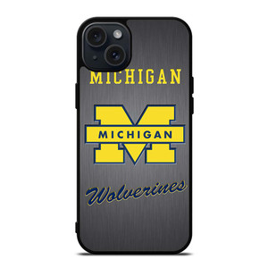 MICHIGAN WOLVERINES LOGO iPhone 15 Plus Case