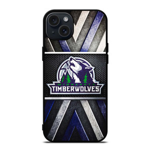MINNESOTA TIMBERWOLVES METAL SYMBOL iPhone 15 Plus Case