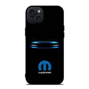 MOPAR CAR BLUE SYMBOL iPhone 15 Plus Case MOPAR CAR BLUE SYMBOL iPhone 15 Plus Case