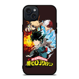 MY HERO ACADEMIA DEKU TODOROKI AND BAKUGOU iPhone 15 Plus Case MY HERO ACADEMIA DEKU TODOROKI AND BAKUGOU iPhone 15 Plus Case