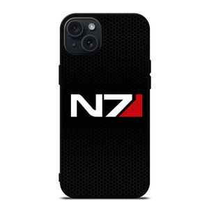 N7 MASS EFFECT METAL LOGO iPhone 15 Plus Case