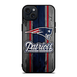 NEW ENGLAND PATRIOTS WOODEN LOGO iPhone 15 Plus Case NEW ENGLAND PATRIOTS WOODEN LOGO iPhone 15 Plus Case