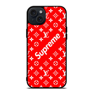 NEW SUPREME RED PATTERN iPhone 15 Plus Case NEW SUPREME RED PATTERN iPhone 15 Plus Case