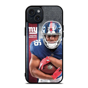 NEW YORK GIANTS SAQUON BARKLEY FOOTBALL iPhone 15 Plus Case
