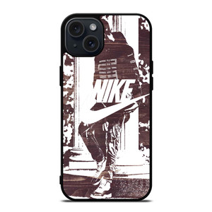 NIKE STREET URBAN BLACK WHITE iPhone 15 Plus Case NIKE STREET URBAN BLACK WHITE iPhone 15 Plus Case