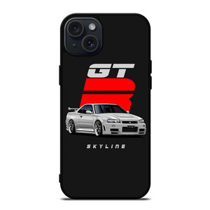NISSAN SKYLINE GTR ART iPhone 15 Plus Case NISSAN SKYLINE GTR ART iPhone 15 Plus Case