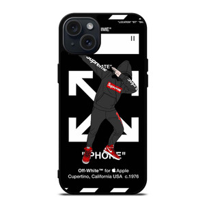OFF WHITE DAB SUPREME iPhone 15 Plus Case OFF WHITE DAB SUPREME iPhone 15 Plus Case