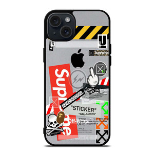 OFF WHITE SUPREME iPhone 15 Plus Case OFF WHITE SUPREME iPhone 15 Plus Case