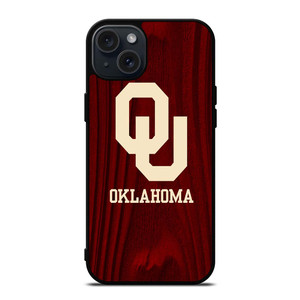 OKLAHOMA SOONERS WOODEN LOGO iPhone 15 Plus Case OKLAHOMA SOONERS WOODEN LOGO iPhone 15 Plus Case