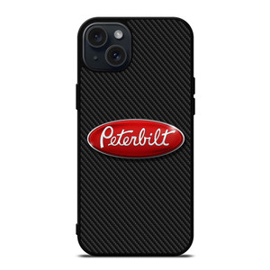 PETERBILT TRUCK LOGO CARBON iPhone 15 Plus Case PETERBILT TRUCK LOGO CARBON iPhone 15 Plus Case
