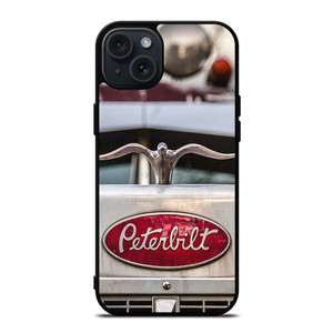 PETERBILT TRUCK METAL EMBLEM iPhone 15 Plus Case PETERBILT TRUCK METAL EMBLEM iPhone 15 Plus Case