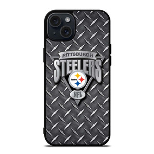 PITTSBURGH STEELERS METAL LOGO iPhone 15 Plus Case PITTSBURGH STEELERS METAL LOGO iPhone 15 Plus Case