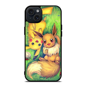 POKEMON EEVEE AND PIKACHU iPhone 15 Plus Case POKEMON EEVEE AND PIKACHU iPhone 15 Plus Case