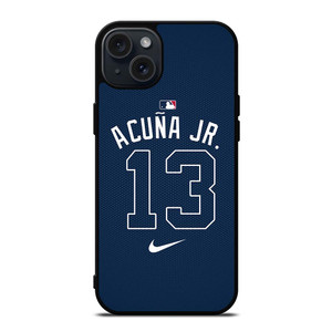RONALD ACUNA JR MLB NIKE KIT iPhone 15 Plus Case RONALD ACUNA JR MLB NIKE KIT iPhone 15 Plus Case