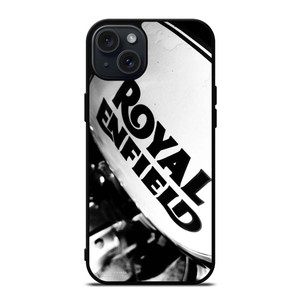 ROYAL ENFIELD LOGO BLACK WHITE iPhone 15 Plus Case ROYAL ENFIELD LOGO BLACK WHITE iPhone 15 Plus Case