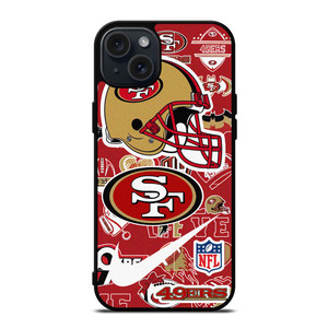 SAN FRANCISCO 49ERS NFL STICKER BOMB iPhone 15 Plus Case