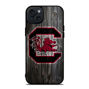 SOUTH CAROLINA GAMECOCKS WOODEN LOGO iPhone 15 Plus Case SOUTH CAROLINA GAMECOCKS WOODEN LOGO iPhone 15 Plus Case