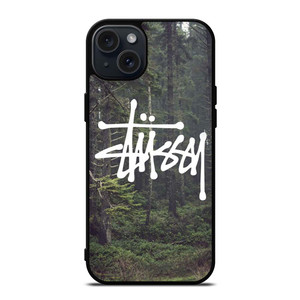 STUSSY SPOOKY FOREST LOGO iPhone 15 Plus Case STUSSY SPOOKY FOREST LOGO iPhone 15 Plus Case