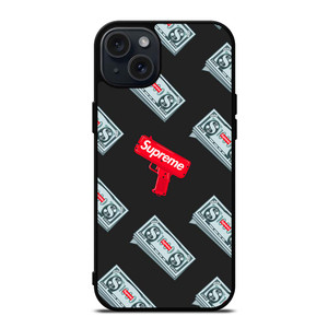 SUPREME MONEY GUN iPhone 15 Plus Case SUPREME MONEY GUN iPhone 15 Plus Case