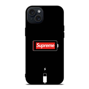 SUPREME PHONE LOW BATTERY iPhone 15 Plus Case SUPREME PHONE LOW BATTERY iPhone 15 Plus Case