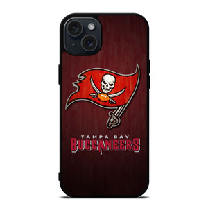 TAMPA BAY BUCCANEERS WOODEN LOGO iPhone 15 Plus Case TAMPA BAY BUCCANEERS WOODEN LOGO iPhone 15 Plus Case