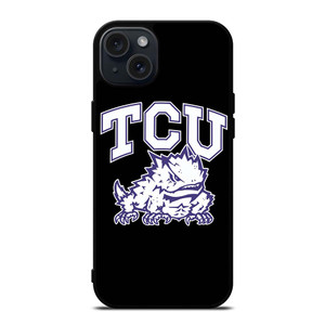 TCU HORNED FROGS FOOTBALL LOGO iPhone 15 Plus Case