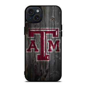 TEXAS AGGIES WOODEN LOGO iPhone 15 Plus Case
