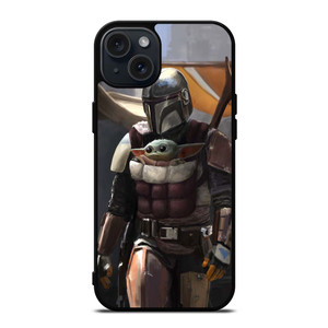 THE MANDALORIAN AND BABY YODA iPhone 15 Plus Case THE MANDALORIAN AND BABY YODA iPhone 15 Plus Case