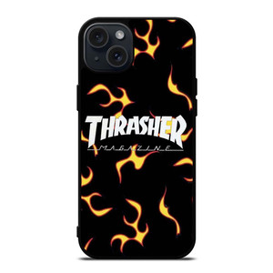 THRASHER SKATEBOARD MAGAZINE FLAME iPhone 15 Plus Case THRASHER SKATEBOARD MAGAZINE FLAME iPhone 15 Plus Case