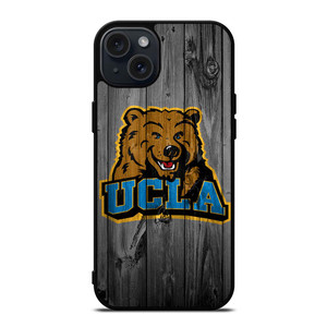 UCLA BRUINS FOOTBALL WOODEN LOGO iPhone 15 Plus Case UCLA BRUINS FOOTBALL WOODEN LOGO iPhone 15 Plus Case