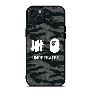 UNDEFEATED X BAPE LOGO iPhone 15 Plus Case UNDEFEATED X BAPE LOGO iPhone 15 Plus Case