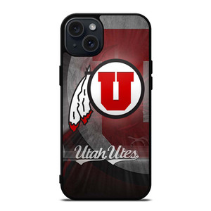 UTAH UTES FOOTBALL LOGO iPhone 15 Plus Case UTAH UTES FOOTBALL LOGO iPhone 15 Plus Case