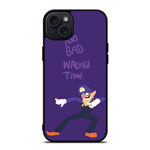 WALUIGI TIME TOO BAD iPhone 15 Plus Case WALUIGI TIME TOO BAD iPhone 15 Plus Case