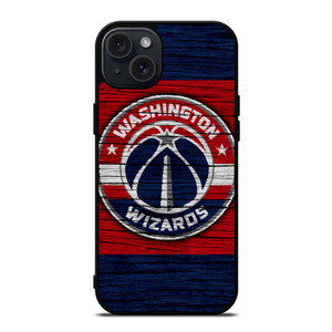 WASHINGTON WIZARDS WOODEN LOGO iPhone 15 Plus Case WASHINGTON WIZARDS WOODEN LOGO iPhone 15 Plus Case