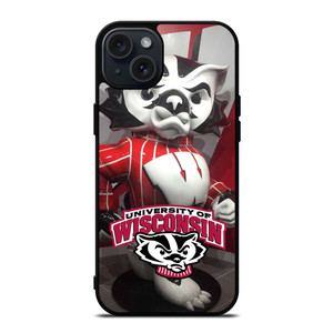 WISCONSIN BADGER MASCOT iPhone 15 Plus Case