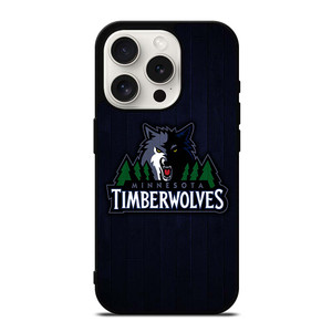 MINNESOTA TIMBERWOLVES WOODEN LOGO iPhone 15 Pro Case