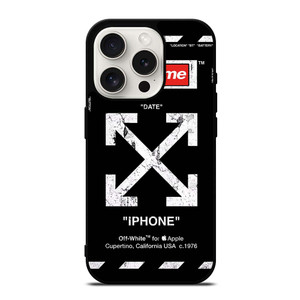 OFF WHITE BLACK SUP iPhone 15 Pro Case OFF WHITE BLACK SUP iPhone 15 Pro Case