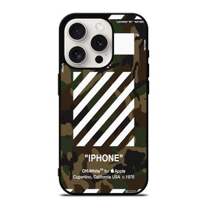 OFF WHITE CAMO ARMY iPhone 15 Pro Case