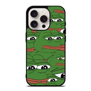 PEPE THE FROG PATTERN iPhone 15 Pro Case PEPE THE FROG PATTERN iPhone 15 Pro Case