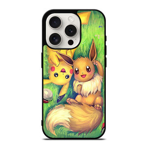 POKEMON EEVEE AND PIKACHU iPhone 15 Pro Case