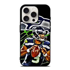 RUSSELL WILSON SEATTLE SEAHAWKS ART iPhone 15 Pro Case RUSSELL WILSON SEATTLE SEAHAWKS ART iPhone 15 Pro Case