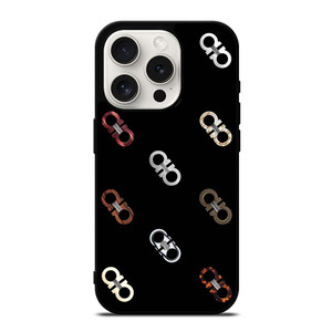 SALVATORE FERRAGAMO LOGO PATTERN iPhone 15 Pro Case