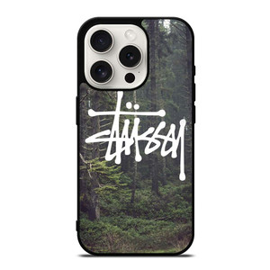 STUSSY SPOOKY FOREST LOGO iPhone 15 Pro Case STUSSY SPOOKY FOREST LOGO iPhone 15 Pro Case