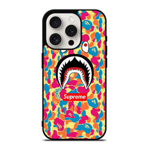 SUPREME BAPE CAMO COLOR FULL iPhone 15 Pro Case SUPREME BAPE CAMO COLOR FULL iPhone 15 Pro Case