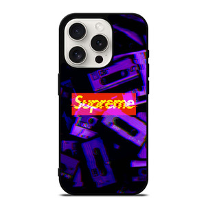 SUPREME PURPLE CASSETTE GLITCH iPhone 15 Pro Case SUPREME PURPLE CASSETTE GLITCH iPhone 15 Pro Case