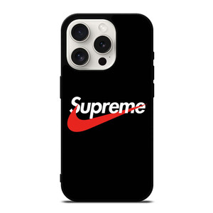 SUPREME X NIKE BLACK LOGO iPhone 15 Pro Case SUPREME X NIKE BLACK LOGO iPhone 15 Pro Case