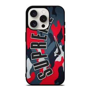 SUPREME X NIKE RED CAMO iPhone 15 Pro Case SUPREME X NIKE RED CAMO iPhone 15 Pro Case