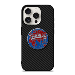TRIUMPH WORLDWIDE LOGO CARBON iPhone 15 Pro Case TRIUMPH WORLDWIDE LOGO CARBON iPhone 15 Pro Case
